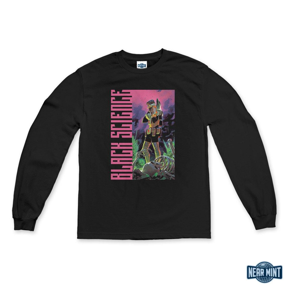 【DISCERNMENT】Of Graphic Pigment Long Sleeve BLACK_SCIENCE_RADIATING_BONES_