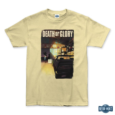 Buy Now – Death or Glory "Garage" Shirt – Comic & Gamer Merch – Near Mint