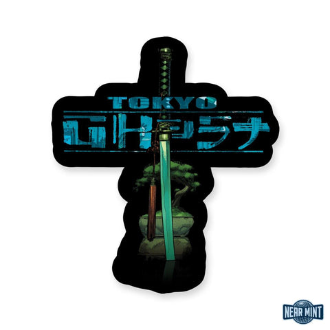 Buy Now – Tokyo Ghost "Sword" Sticker – Comic & Gamer Merch – Near Mint